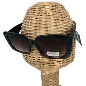 NWT True Religion black large square sunglasses
